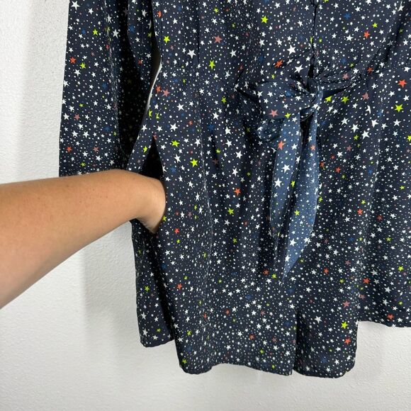 Likely Galaxy Ryerson Romper Navy Blue Star Print Tie Front Multicolor Size 2 - Picture 5 of 11